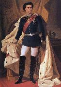 King Ludwig II of Bavaria in generals' uniform and coronation robe Ferdinand von Piloty